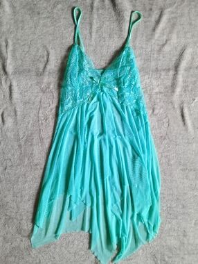 Size 2X Sheer Lace Babydoll Nightgown